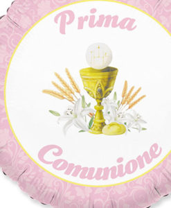 Palloncino comunione rosa 2 - NonSoloCerimonie.it