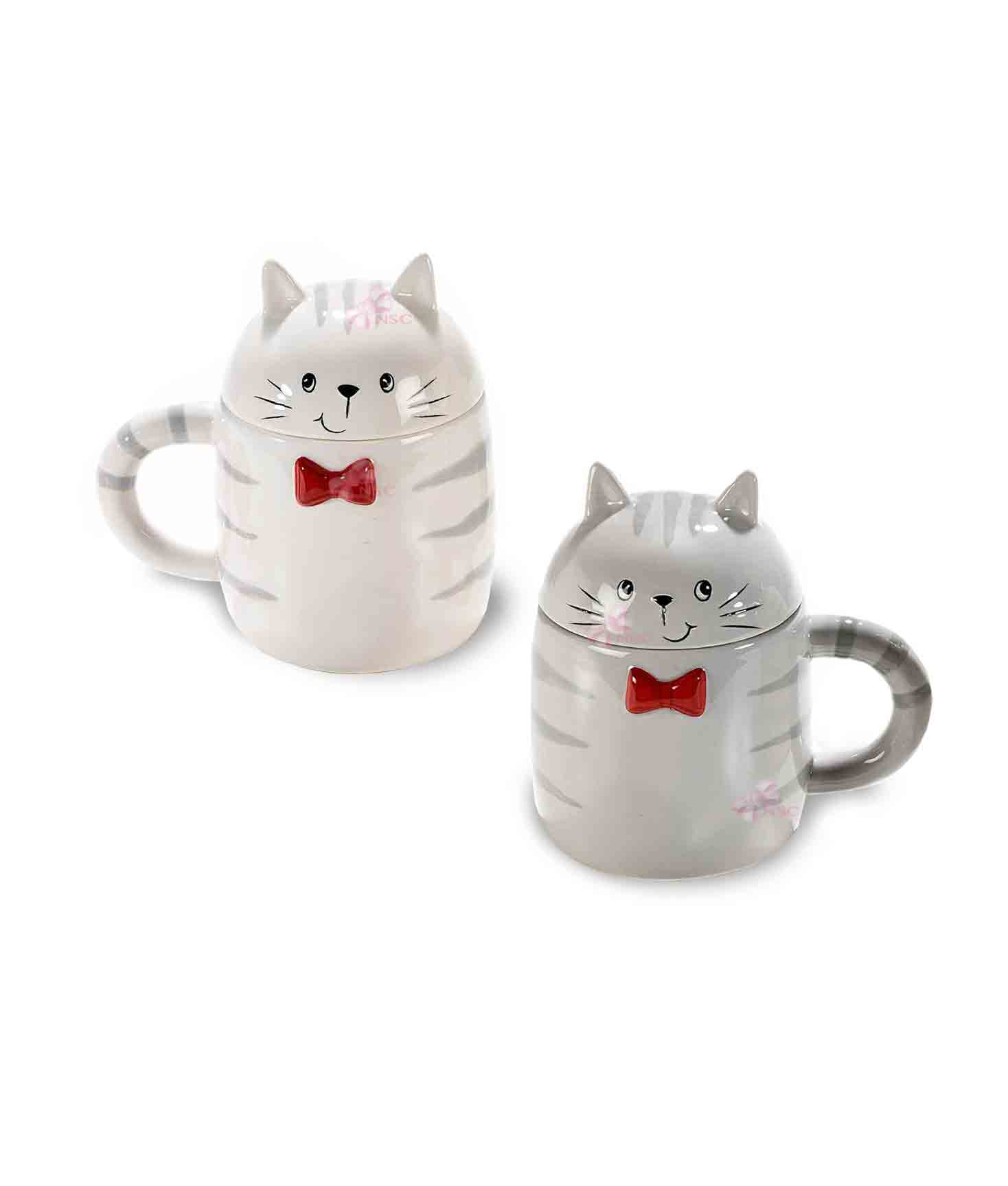 Tazza Porcellana con gatto-manico codina (scatola regalo)