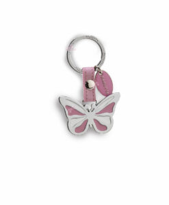 JZKC0130 Portachiavi Farfalla Rosa Metallo
