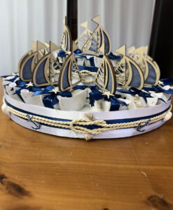 Torta Bomboniera Barca Vela Blu Notte 101 - NonSoloCerimonie.it